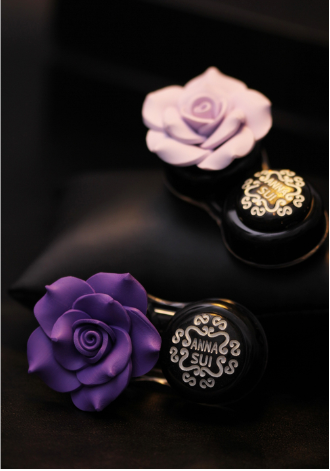 蔷薇少女紫色花朵隐形眼镜护理盒2色入