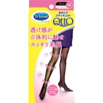 Dr.Scholl QTTO 外出系列透明感美腿长袜 黑色 M