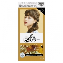 【盒子开口85折】日本 花王 Prettia 新包装泡沫染发膏 法国米色4901301336798 
