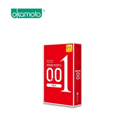 Okamoto冈本001安全套超薄避孕套0.01mm3只装（红盒）