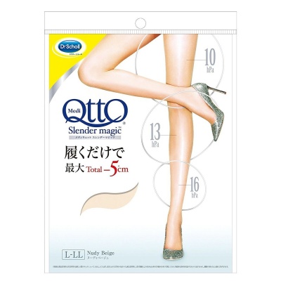 日本制Dr.Scholl MediQtto系列纤细魔法-瞬间显瘦5cm加压瘦腿袜